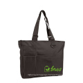 Custom Utility Conference Logo Print Zipper Tote Bag with Adjustable Handles